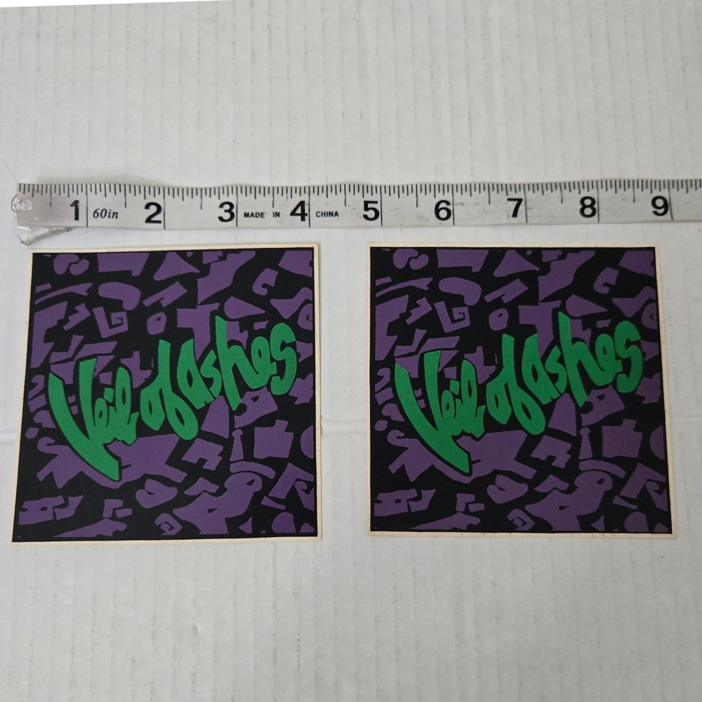 Vintage Veil of Ashes Band Sticker Decal Lot of 2 1980s 1990s Alt Rock Ephemera